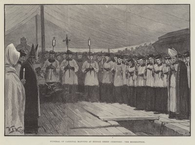 Funérailles du cardinal Manning au cimetière de Kensal Green, la bénédiction - William Barnes Wollen